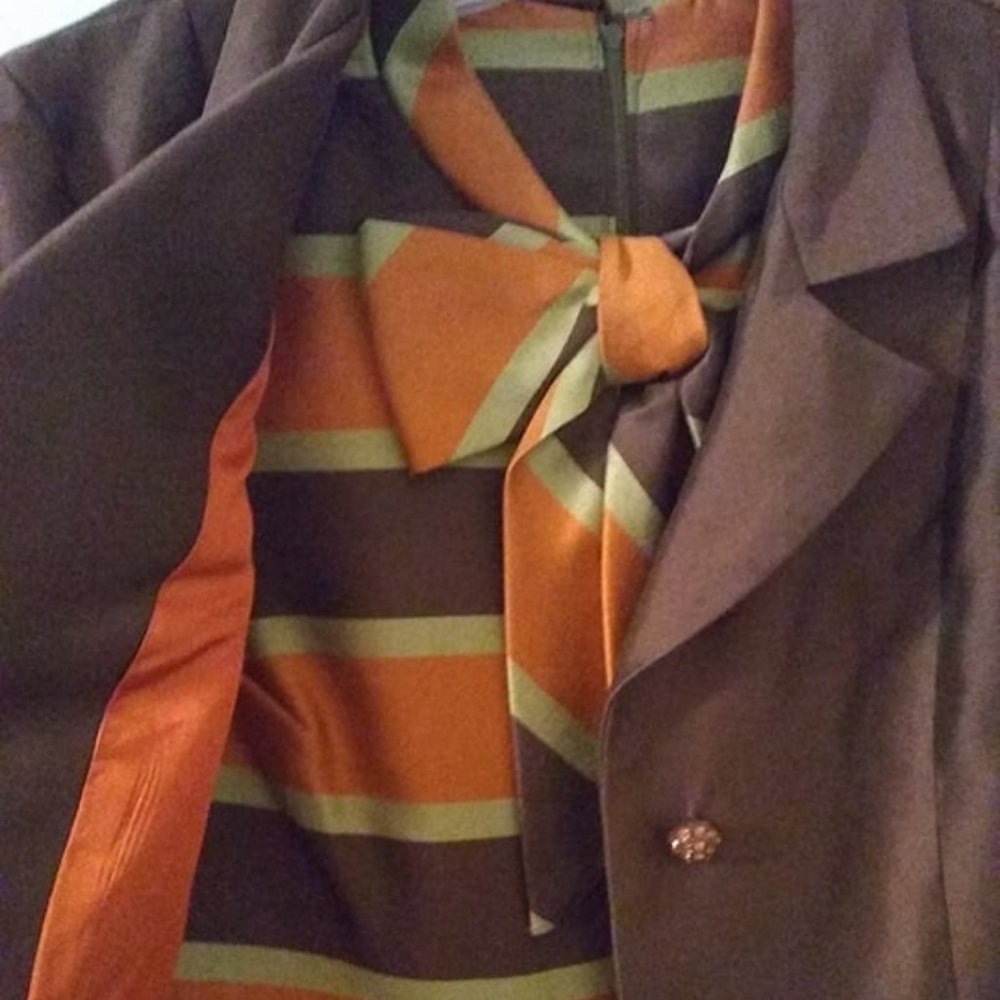 Glamorous MCM Everitt Buelow - Houston Shantung Brown/Orange Dress Suit